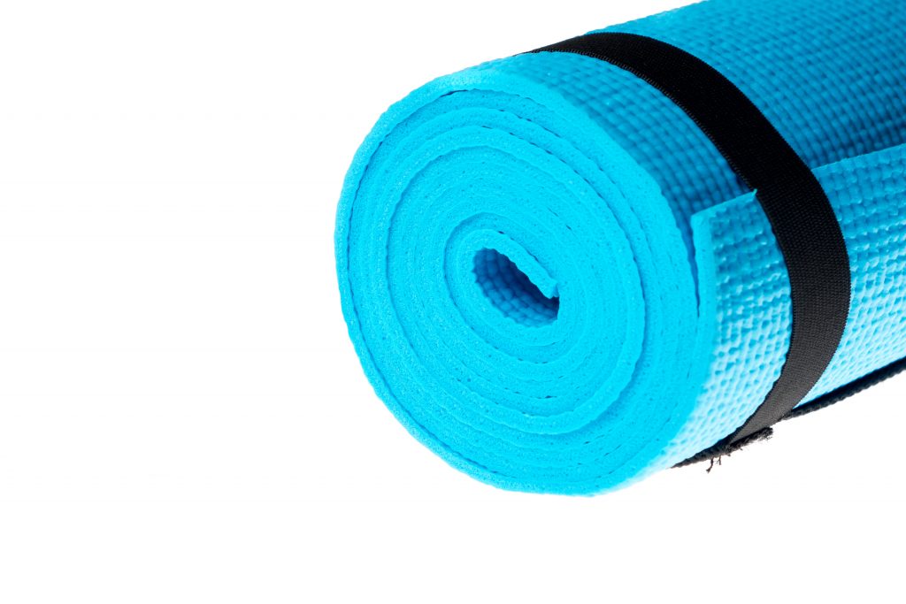 yoga mat isolated on white